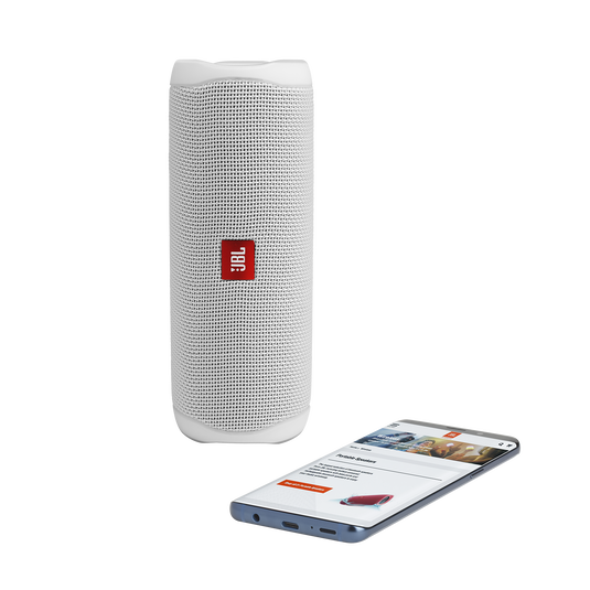 JBL Flip 5 - White - Portable Waterproof Speaker - Detailshot 2 image number null